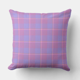 Viola and Dull Lavender Plaid Purple Pink Kussen