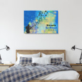 Viola Bar Mitzvah Sign In Memory Board Canvas Afdruk (Insitu (Slaapkamer))