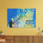 Viola Bar Mitzvah Sign In Memory Board Canvas Afdruk (Insitu (Woonkamer))