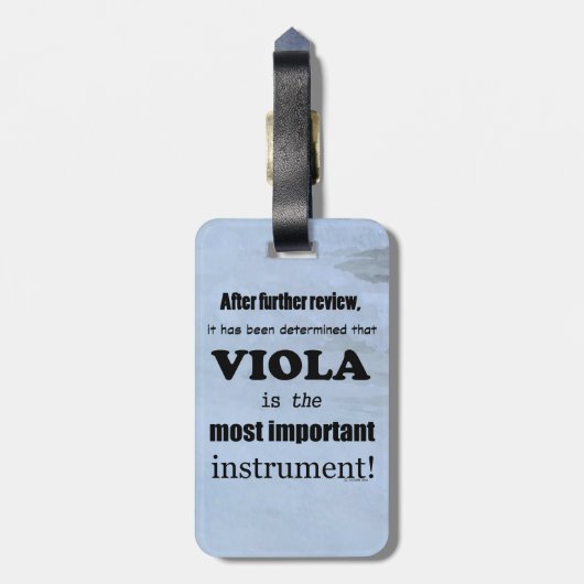Viola belangrijkste instrument bagagelabel (Achterkant verticaal)