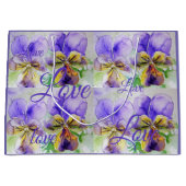  Viola Bloem Bloemen Paarse Patroon Liefde Groot Cadeauzakje (Voorkant)