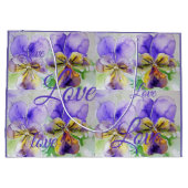  Viola Bloem Bloemen Paarse Patroon Liefde Groot Cadeauzakje (Achterkant)