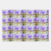  Viola Bloem Bloemen Paarse Patroon Liefde Inpakpapier Vel (Voorkant 3)
