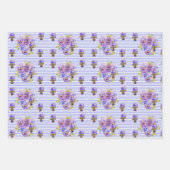  Viola Bloem Bloemen Paarse Patroon Liefde Inpakpapier Vel (Voorkant 2)