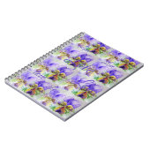 Viola Bloem Bloemen Paarse Patroon Liefde Notitieboek (Linkerzijde)