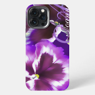 Viola bloem paarse naam iPhone 13 pro max hoesje