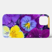 Viola bloemen drijvend in vogelbad met dauw 2 Case-Mate iPhone case (Achterkant (horizontaal))