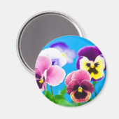 Viola bloemen magneet (Voorkant / Achterkant)