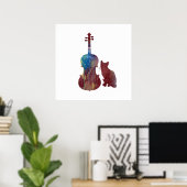 Viola Cat Art Poster (Thuiskantoor)