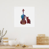 Viola Cat Art Poster (Keuken)