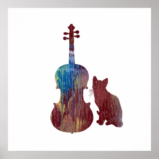 Viola Cat Art Poster (Voorkant)