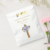 Viola Cross Funeraal Favor Zak Bedankzakje (Gezegeld)