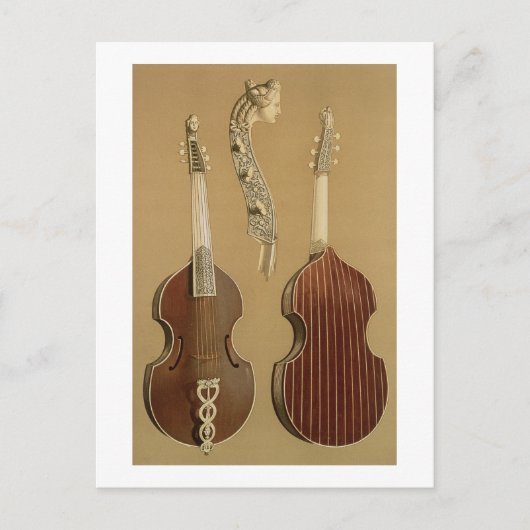 Viola da Gamba, of bass viol, door Joachim Tielke  Briefkaart (Voorkant)