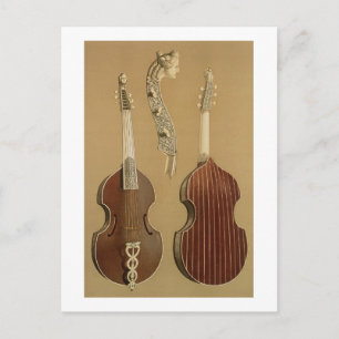 Viola da Gamba, of bass viol, door Joachim Tielke  Briefkaart