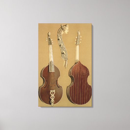 Viola da Gamba, of bass viol, door Joachim Tielke Canvas Afdruk (Voorkant)