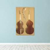 Viola da Gamba, of bass viol, door Joachim Tielke Canvas Afdruk (Insitu (Houten vloer))