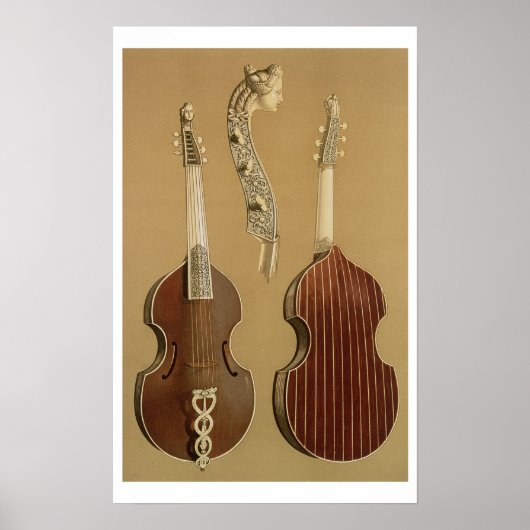 Viola da Gamba, of bass viol, door Joachim Tielke  Poster (Voorkant)