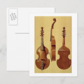 Viola d'Amore, 18e eeuw, uit 'Musical Instrum' Briefkaart (Voorkant / Achterkant)