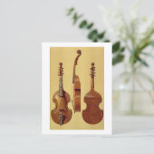 Viola d'Amore, 18e eeuw, uit 'Musical Instrum' Briefkaart (Staand voorkant)