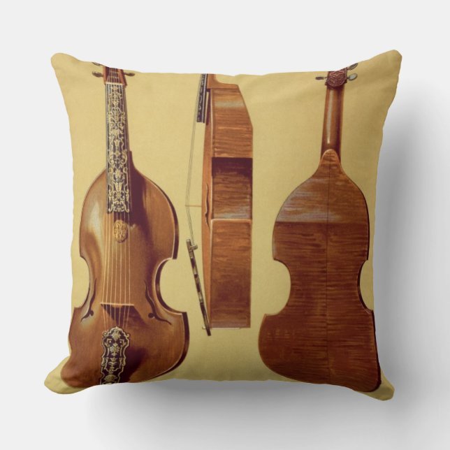 Viola d'Amore, 18e eeuw, uit 'Musical Instrum' Kussen (Voorkant)