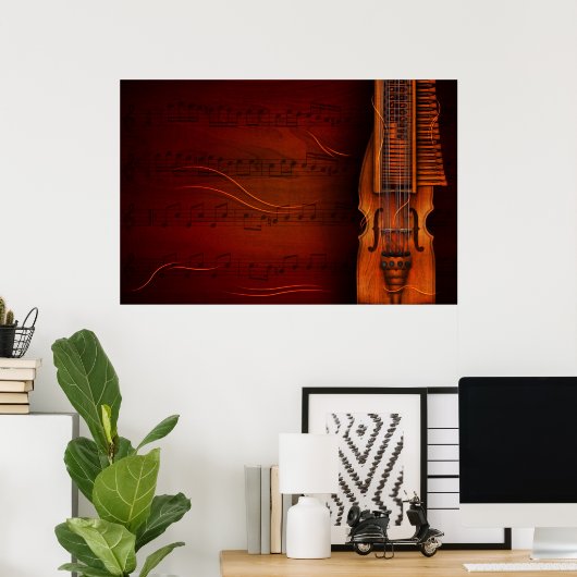 Viola de Teclas (Nyckelharpa) Poster (Thuiskantoor)