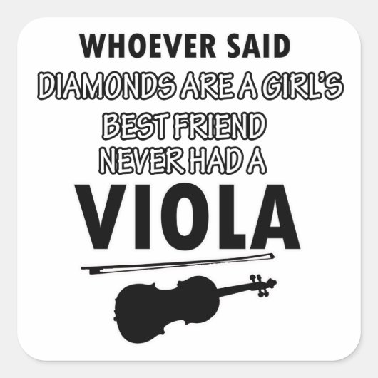 Viola-design Vierkante Sticker (Voorkant)