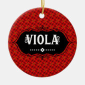 Viola Embleem Keramisch Ornament (Voorkant)