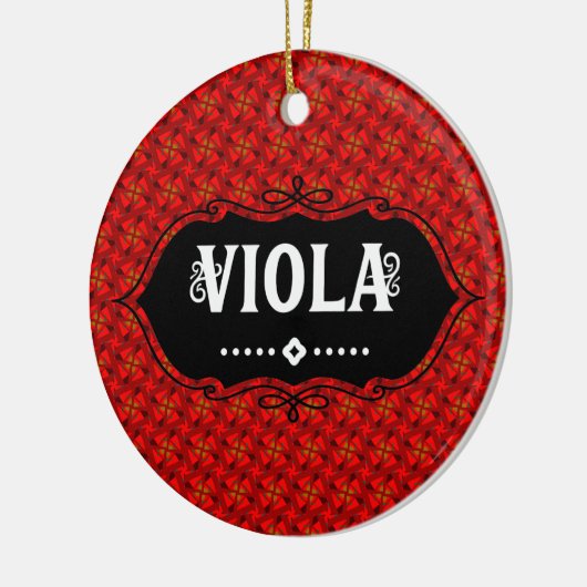 Viola Embleem Keramisch Ornament (Links)