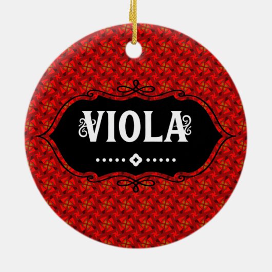 Viola Embleem Keramisch Ornament (Achterkant)