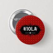 Viola Embleem Ronde Button 5,7 Cm (Voorkant /achterkant)