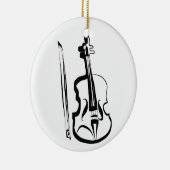 Viola en Bow van Leslie Harlow Keramisch Ornament (Rechts)