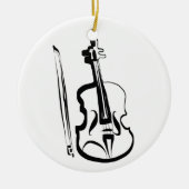 Viola en Bow van Leslie Harlow Keramisch Ornament (Voorkant)