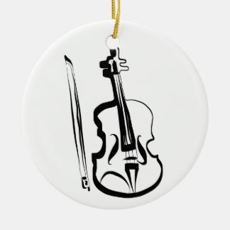 Viola en Bow van Leslie Harlow Keramisch Ornament
