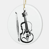 Viola en Bow van Leslie Harlow Keramisch Ornament (Links)