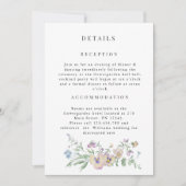 Viola Eucalypt floral Wedding Detail invitation Kaart (Voorkant)