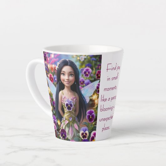 Viola Feeënsterretje Latte Mok (Linkerhoek)