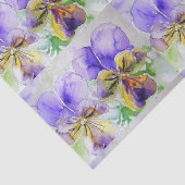  Viola Flower Floral Paarse Patroon Viola's Tissuepapier (Detail)