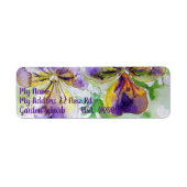 Viola Flower Waterverf Return Address Labels (Voorkant)