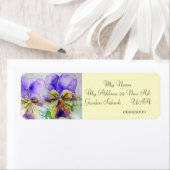 Viola Flower Waterverf Return Address Labels (Insitu)