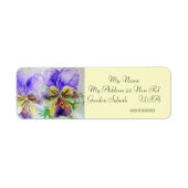 Viola Flower Waterverf Return Address Labels (Voorkant)