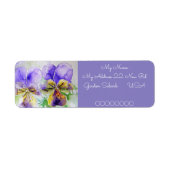 Viola Flower Waterverf Return Address Labels (Voorkant)