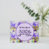 Viola Flowers New Address Briefkaart, we bewegen Briefkaart (Staand voorkant)