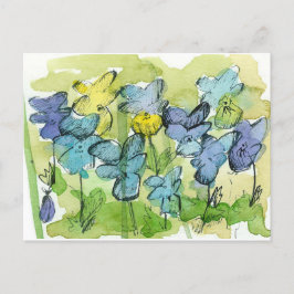 Viola Flowers Spring Garden Johnny springt op Viol Briefkaart