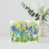 Viola Flowers Spring Garden Johnny springt op Viol Briefkaart (Staand voorkant)