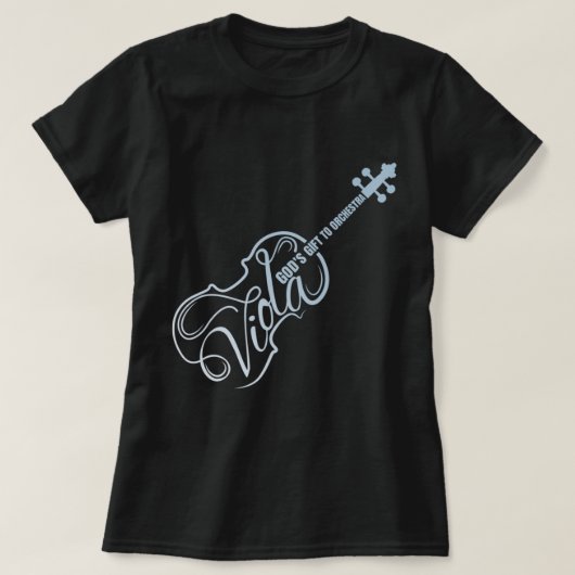 Viola God's cadeau aan Orchestra Viola Instrument  T-shirt (Design voorkant)