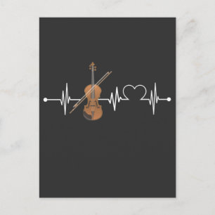 Viola Heartbeat Violin Player Orchestra Musicus Briefkaart