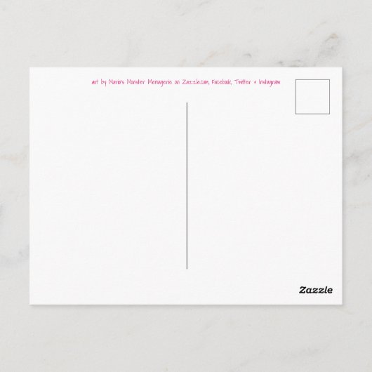 Viola het monster, met briefkaart (Achterkant)