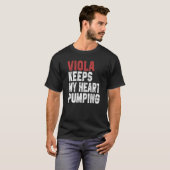 Viola houdt m'n hartsprankelende Viola Mannen vrou T-shirt (Voorkant volledig)