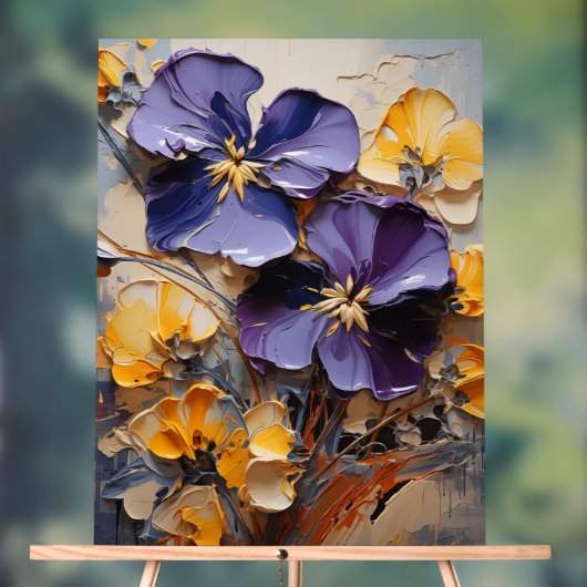 Viola - Impasto Floral Acryl Bord (Neutraal)