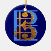 Viola in Alto Clef Keramisch Ornament (Voorkant)